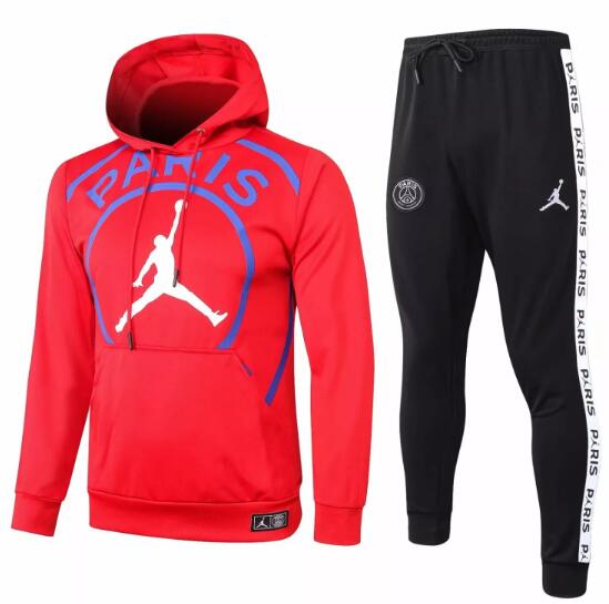 Paris Jordan Red Training Suit Hoodie Shirt with Pants 2020/21